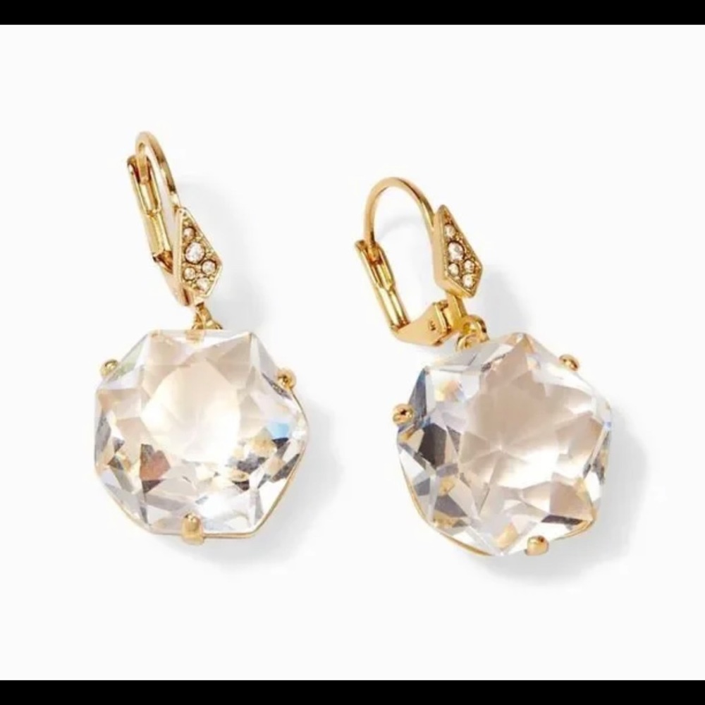 New in Box Stella and Dot gold Droplet Earrings